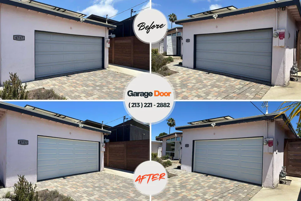 Before and after: garage door repair Meggett, SC